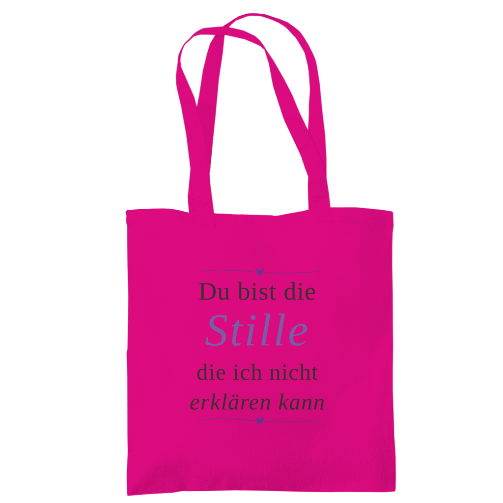 Tragetasche  „Du bist die Stille, die ich nicht erklären kann“  Geschenk - Wortmelodie Moments