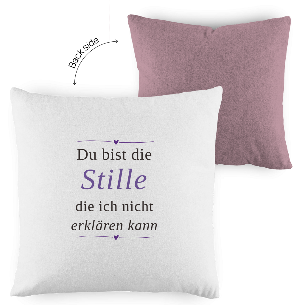 Kopfkissen zweifarbig – „Du bist die Stille, die ich nicht erklären kann" | Wortmelodie Moments – Bild 8