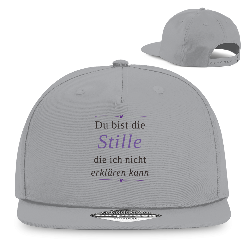 Snapback Rapper Cap – „Du bist die Stille, die ich nicht erklären kann" | Wortmelodie Moments – aus Polyester – Bild 2