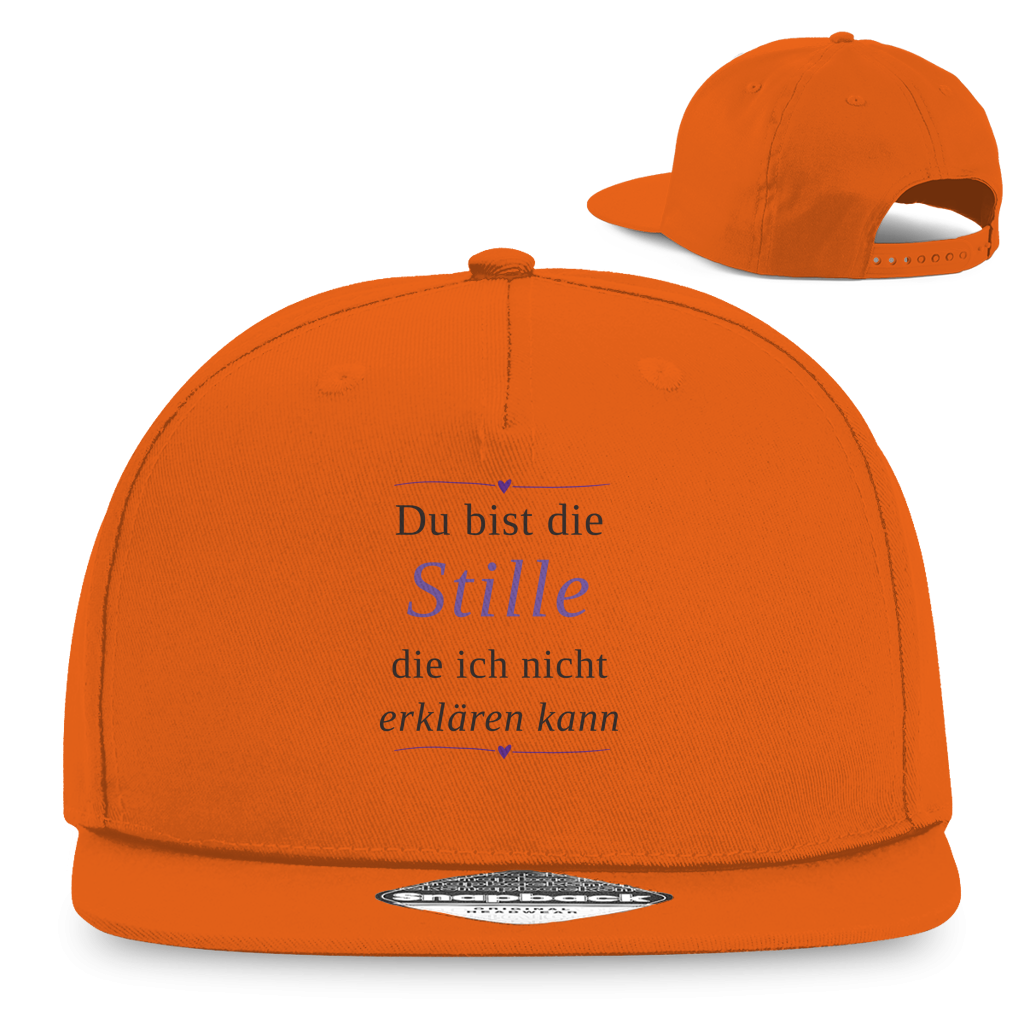 Snapback Rapper Cap – „Du bist die Stille, die ich nicht erklären kann" | Wortmelodie Moments