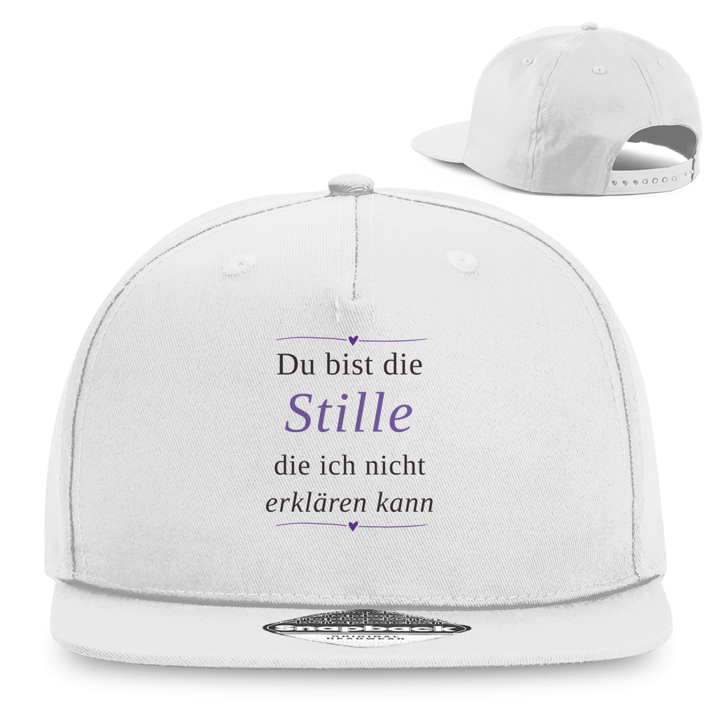 Snapback Rapper Cap – „Du bist die Stille, die ich nicht erklären kann" | Wortmelodie Moments – aus Polyester – Bild 3