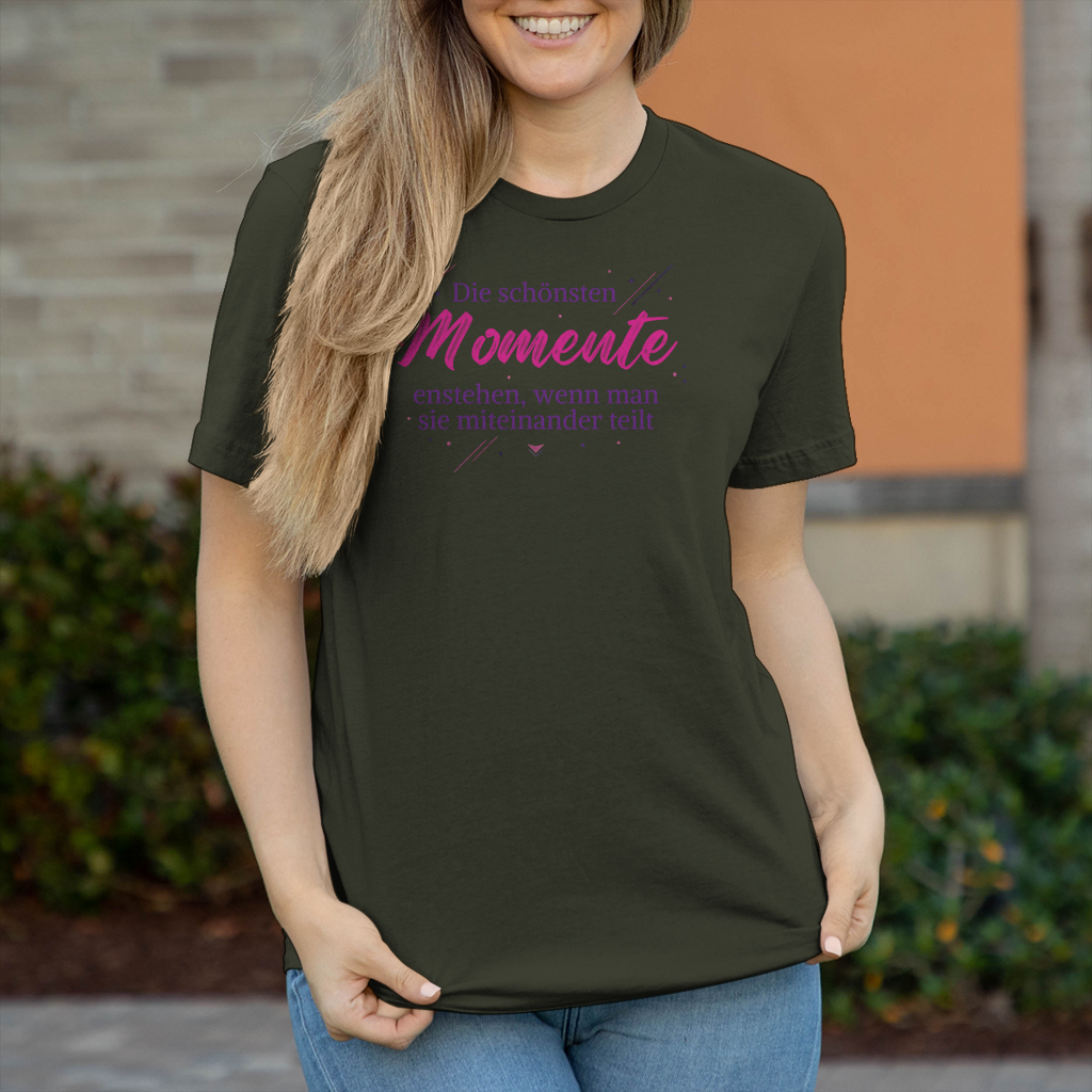 Damen T-Shirt Die schönsten momente - Wortmelodie Moments