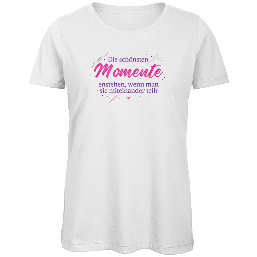 Damen Premium T-Shirt Spruch "Die schönsten Momente...." - Wortmelodie Moments