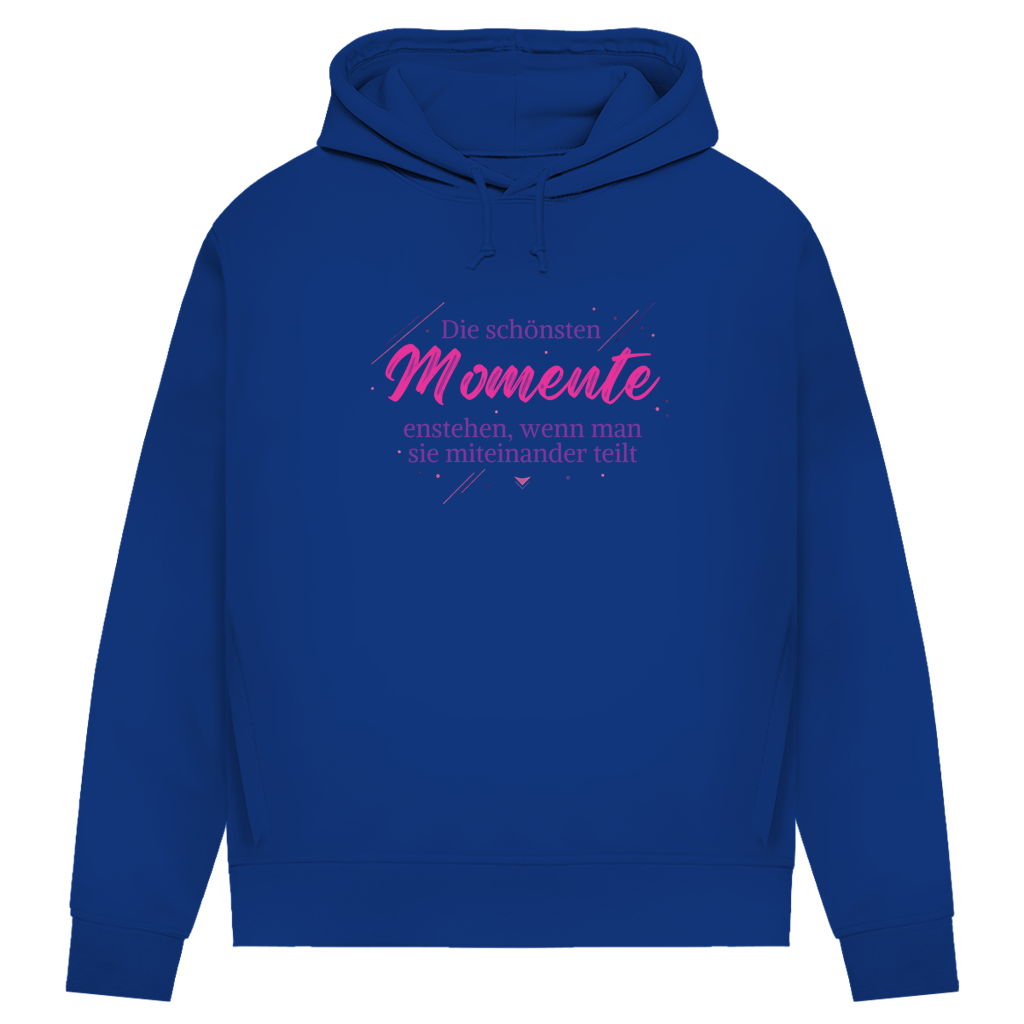 Damen Premium Bio Hoodie Die schönsten Momente enstehen, ... - Wortmelodie Moments