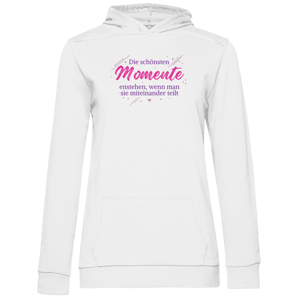 Damen Promo Hoodie Die schönsten Momente enstehen, ...