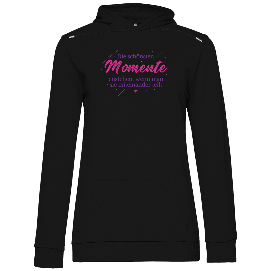 Damen Promo Hoodie Die schönsten Momente enstehen, ... - Wortmelodie Moments