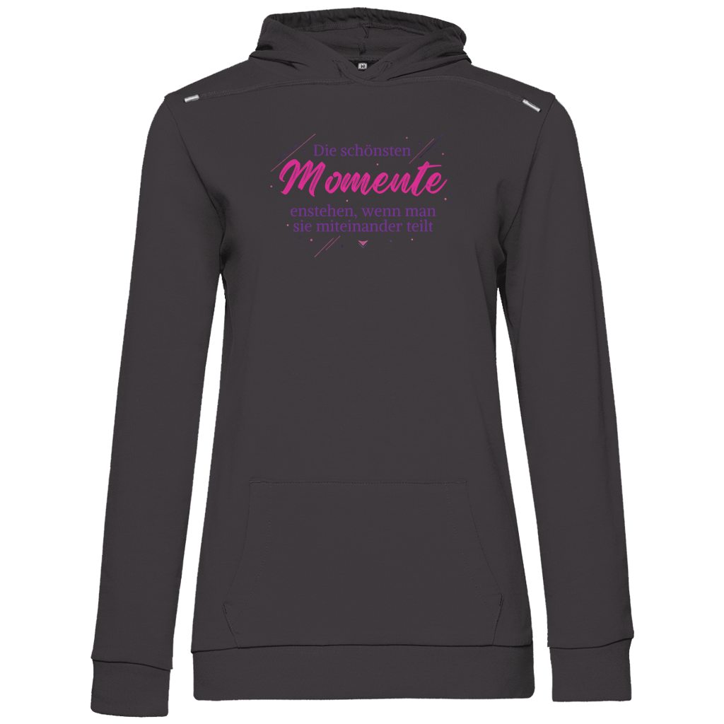 Damen Promo Hoodie Die schönsten Momente enstehen, ...