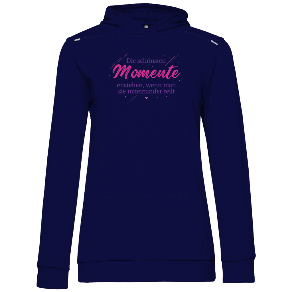 Damen Promo Hoodie Die schönsten Momente enstehen, ... - Wortmelodie Moments