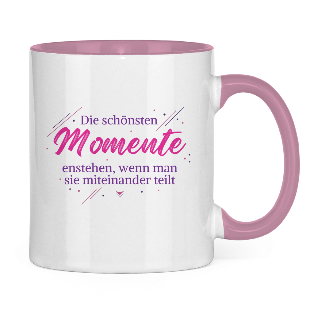 Tasse zweifarbig Die schönsten Momente enstehen, ... - Wortmelodie Moments