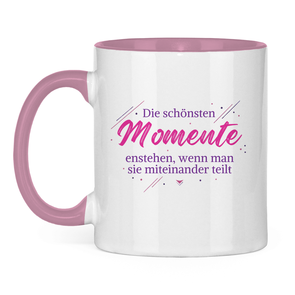 Tasse zweifarbig Die schönsten Momente enstehen, ... - Wortmelodie Moments