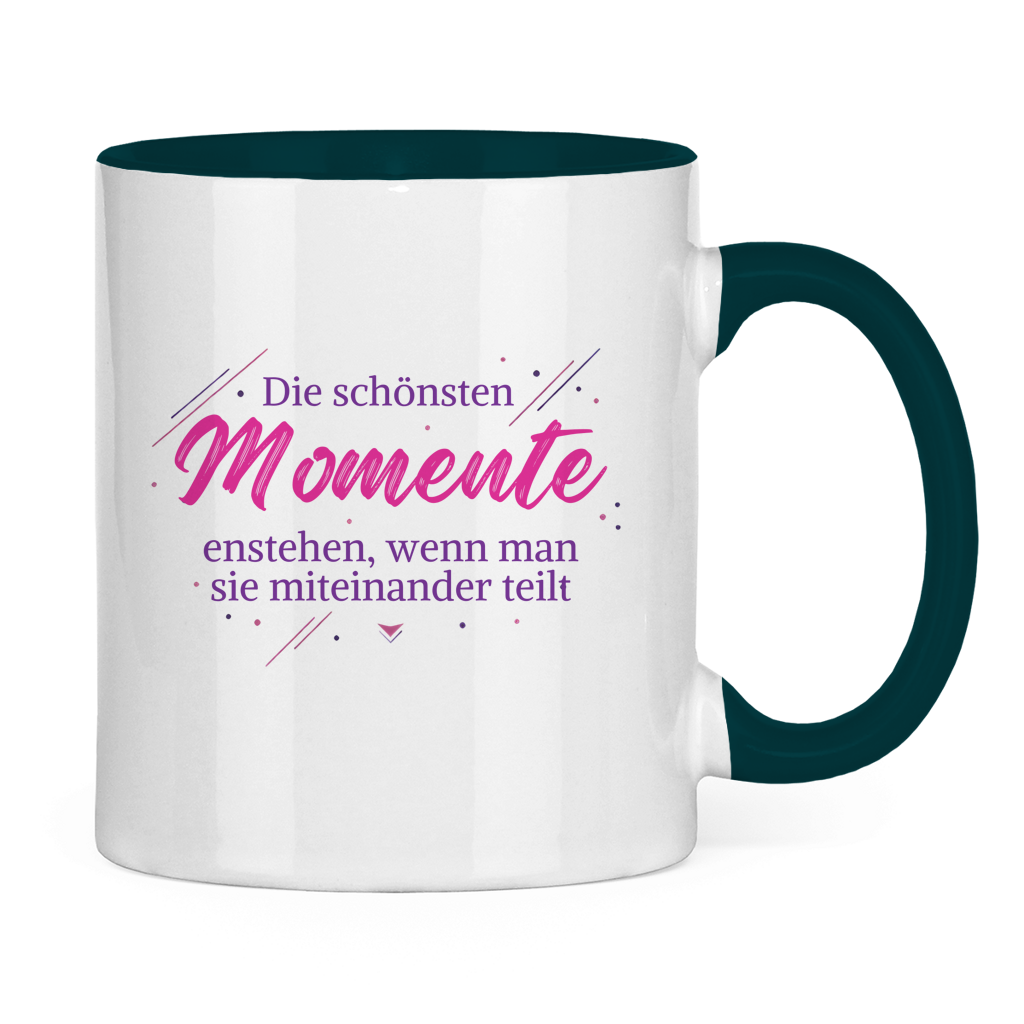 Tasse zweifarbig Die schönsten Momente enstehen, ... - Wortmelodie Moments