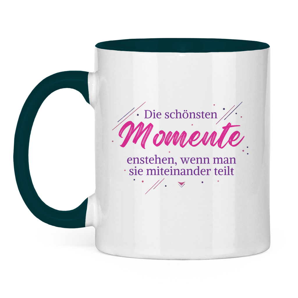 Tasse zweifarbig Die schönsten Momente enstehen, ... - Wortmelodie Moments