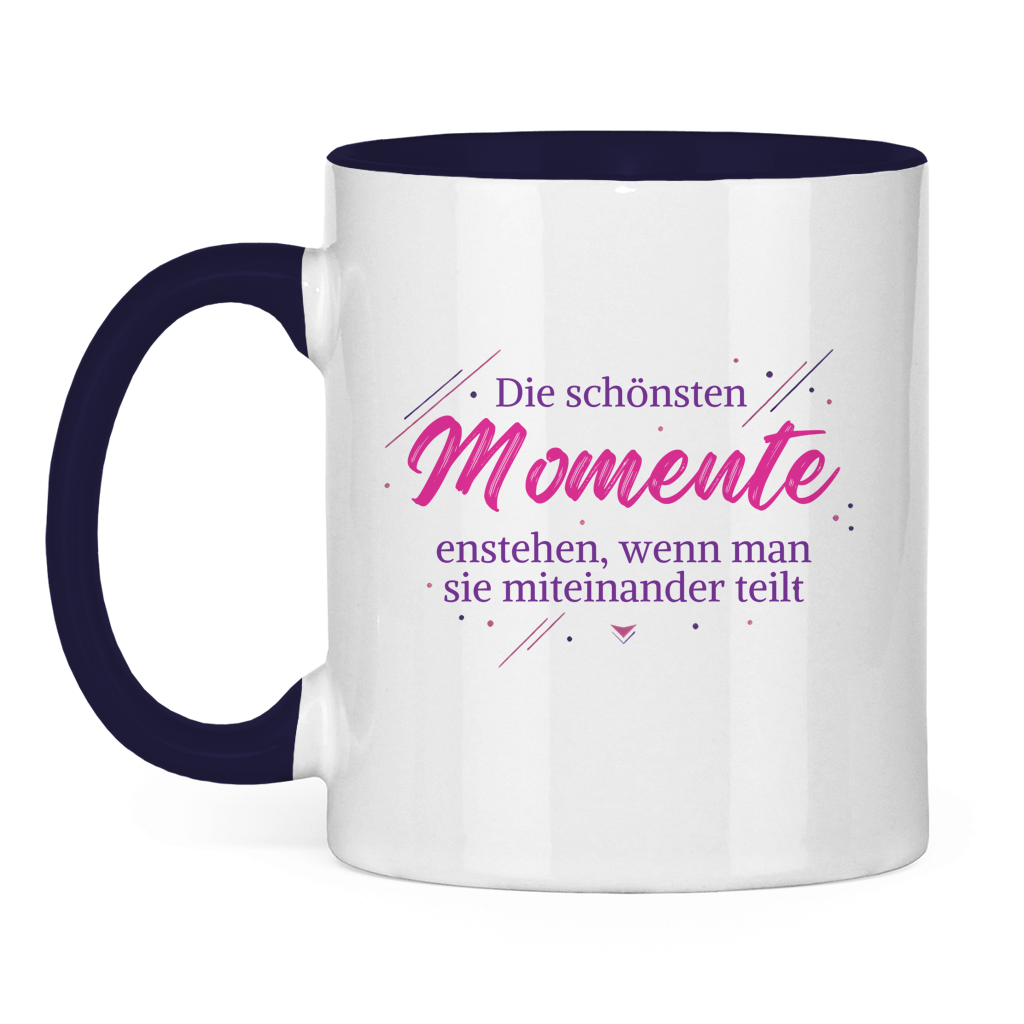 Tasse zweifarbig Die schönsten Momente enstehen, ... - Wortmelodie Moments
