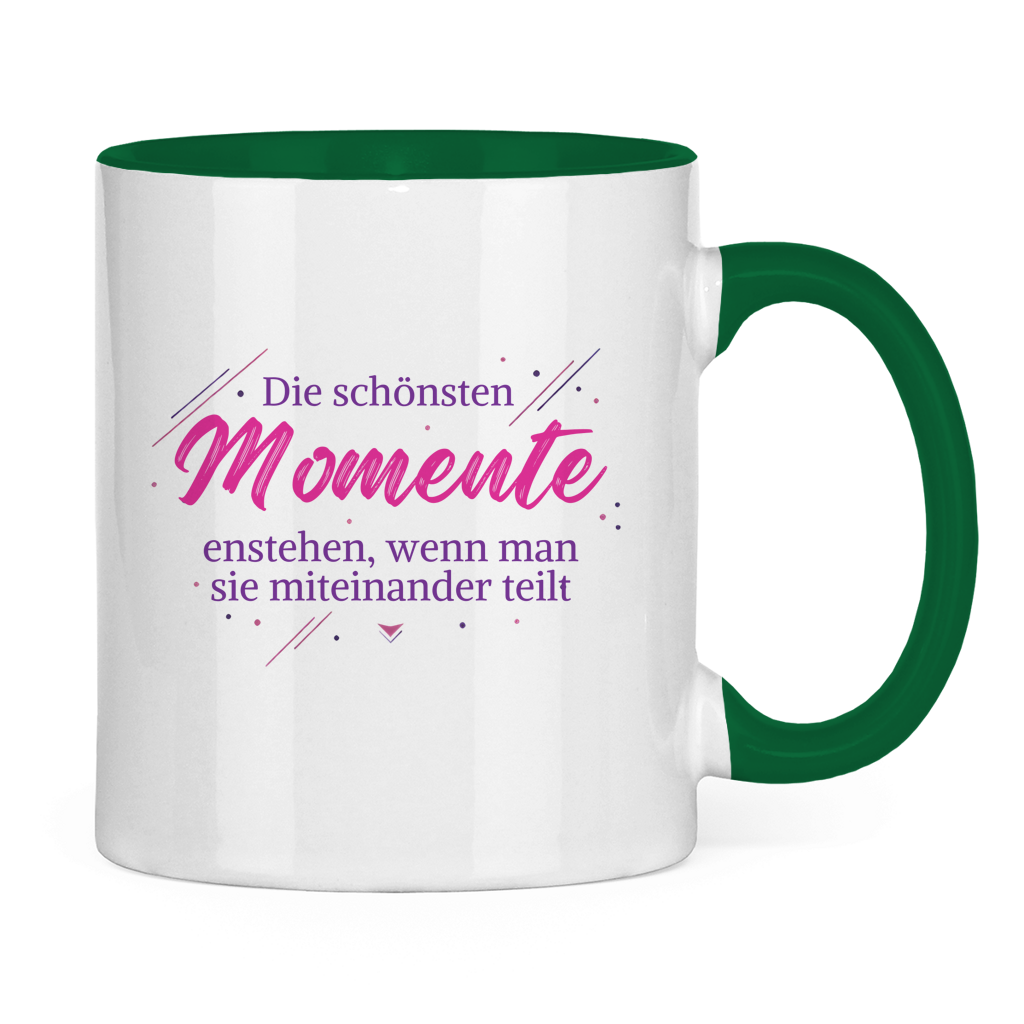 Tasse zweifarbig Die schönsten Momente enstehen, ... - Wortmelodie Moments
