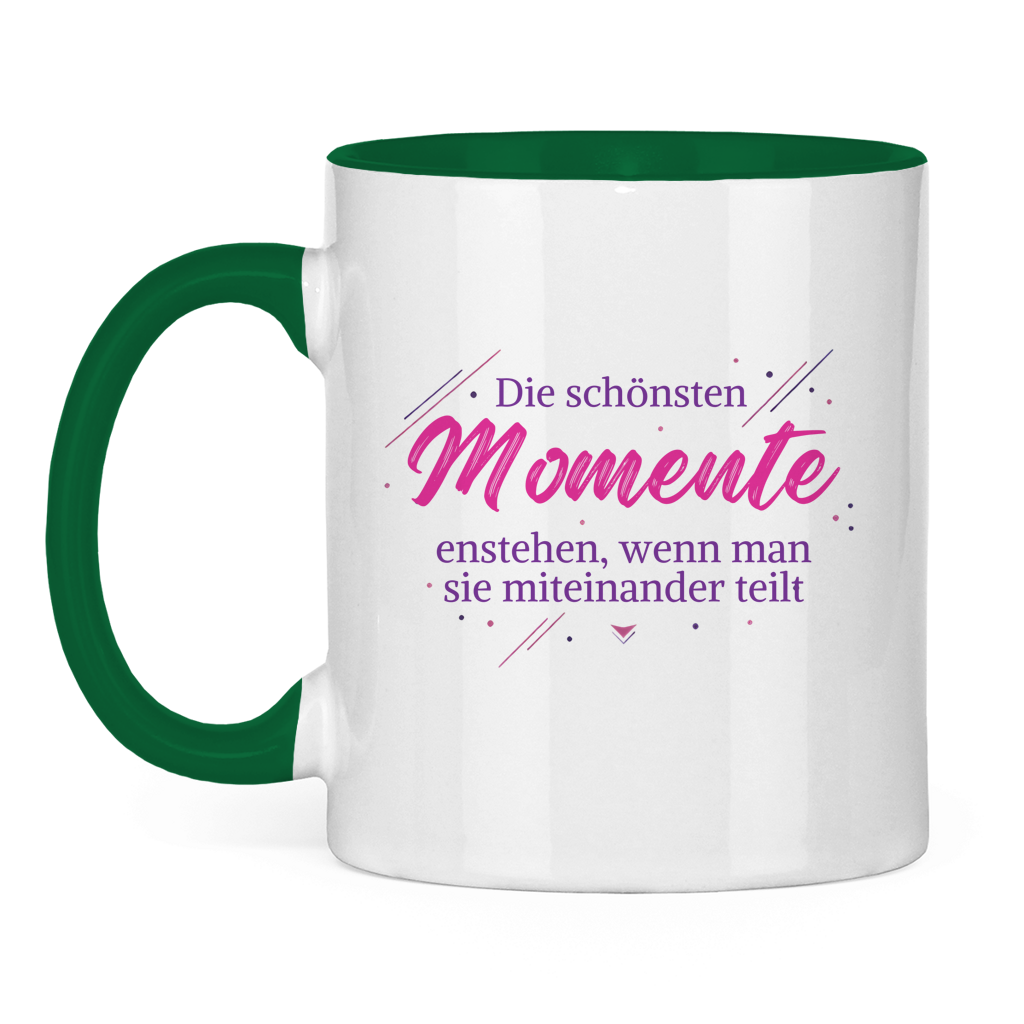 Tasse zweifarbig Die schönsten Momente enstehen, ... - Wortmelodie Moments