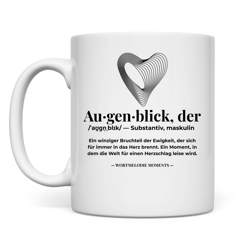 Hochweiße Keramiktasse Augenblick im eleganten Design