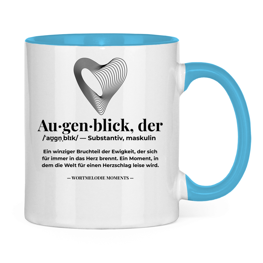 Tasse zweifarbig Augenblick - Wortmelodie Moments