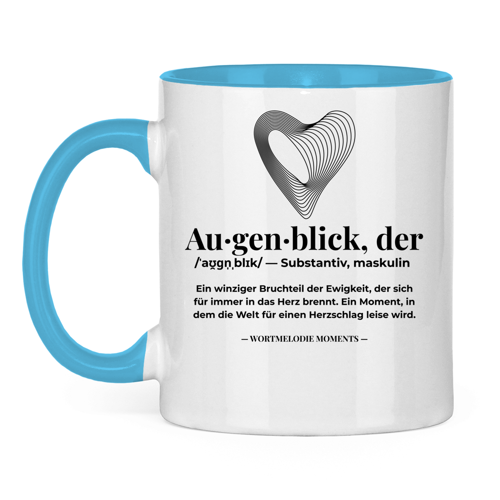 Tasse zweifarbig Augenblick - Wortmelodie Moments