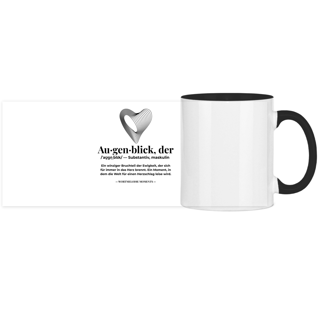 Panorama Tasse zweifarbig Augenblick - Wortmelodie Moments