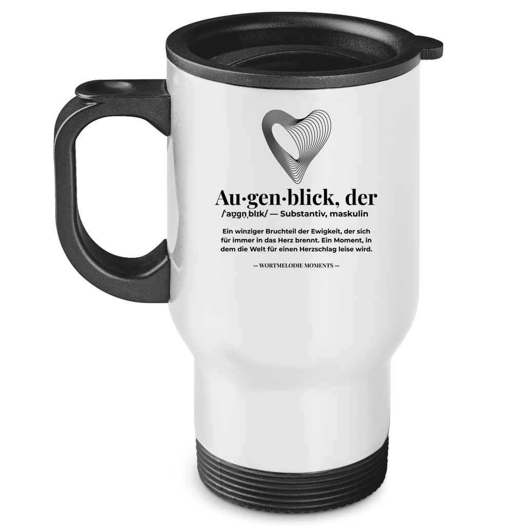 Edelstahl-Thermobecher Augenblick - Wortmelodie Moments