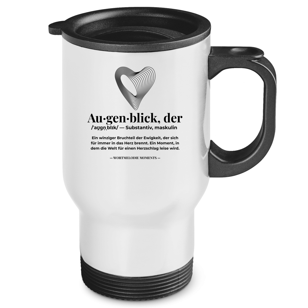 Edelstahl-Thermobecher Augenblick - Wortmelodie Moments