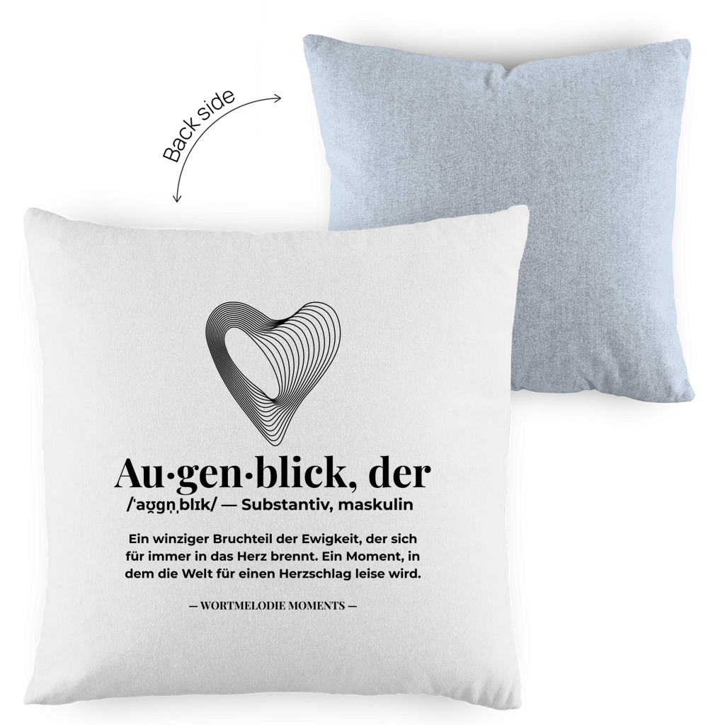 Kopfkissen zweifarbig Augenblick - Wortmelodie Moments