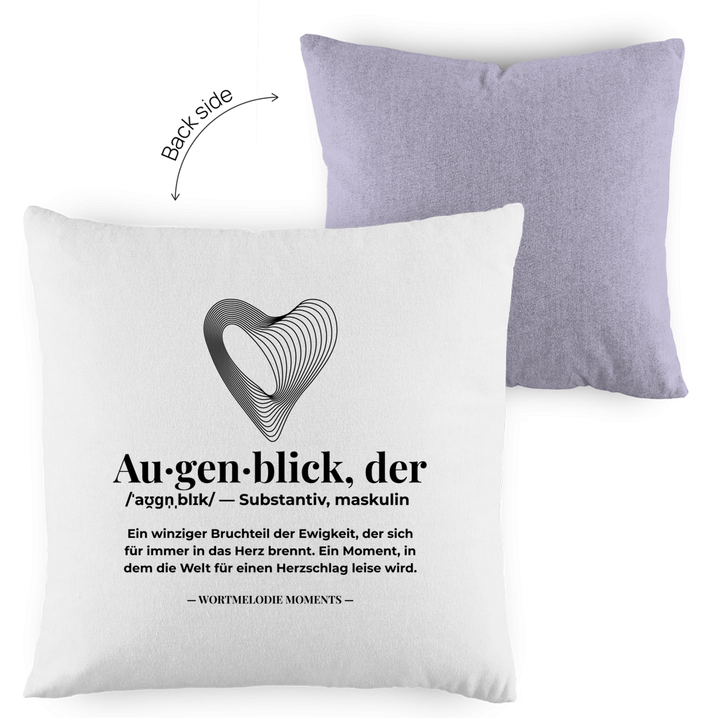 Kopfkissen zweifarbig Augenblick - Wortmelodie Moments