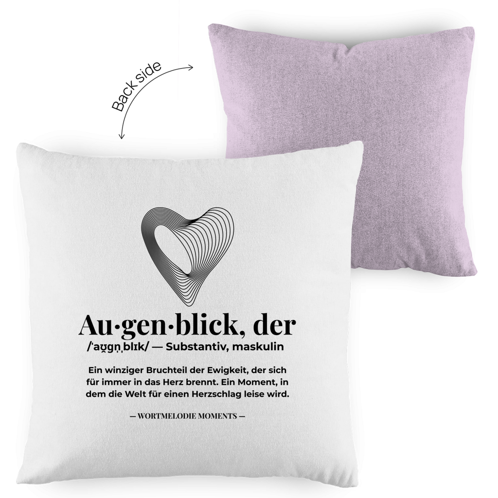 Kopfkissen zweifarbig Augenblick - Wortmelodie Moments