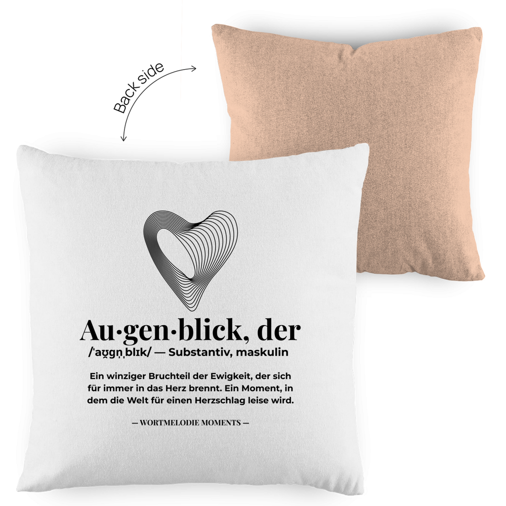 Kopfkissen zweifarbig Augenblick - Wortmelodie Moments
