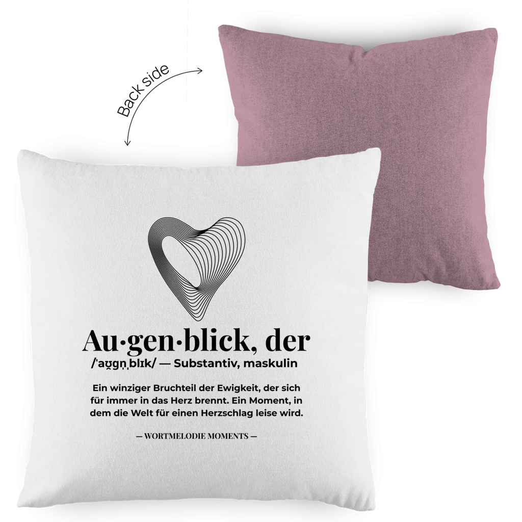 Kopfkissen zweifarbig Augenblick - Wortmelodie Moments