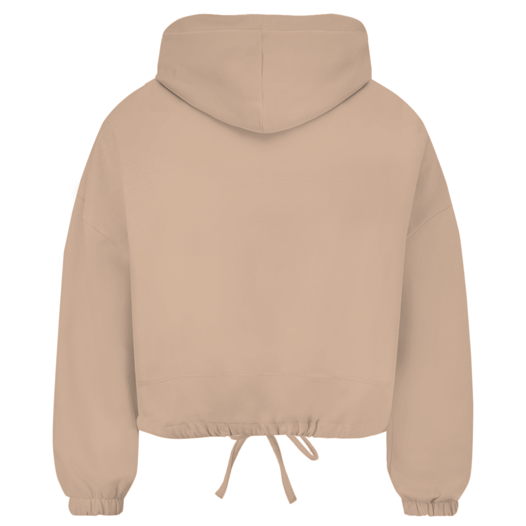 Damen Cropped Oversize Hoodie Augenblick - Wortmelodie Moments