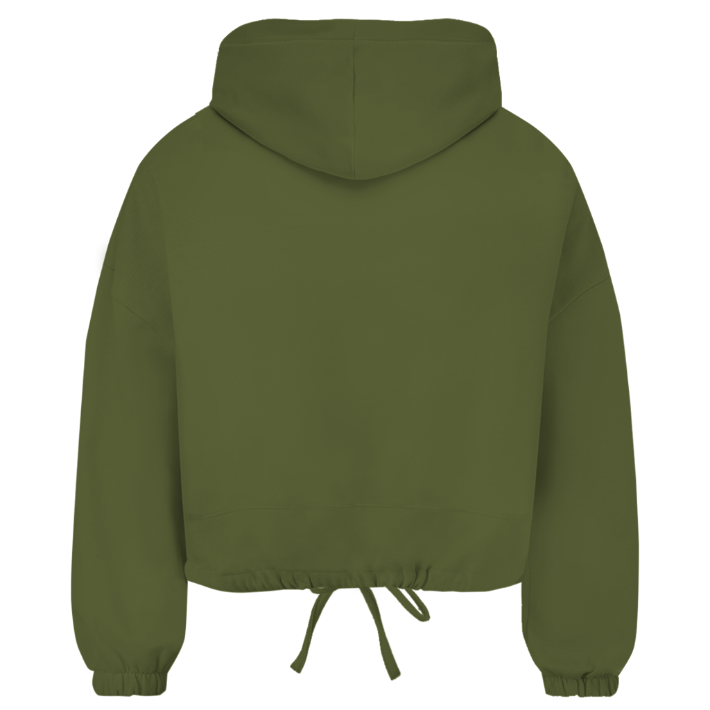 Damen Cropped Oversize Hoodie Augenblick - Wortmelodie Moments