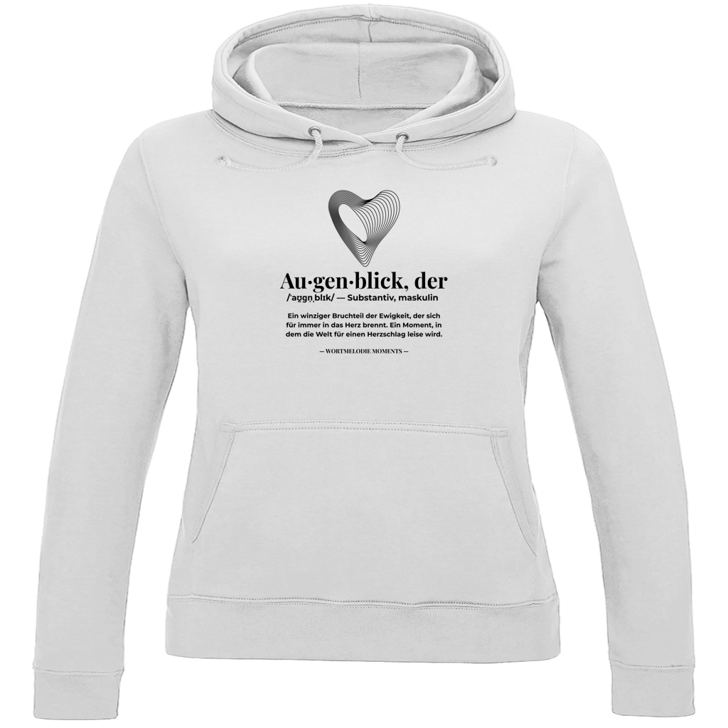 Damen Hoodie Augenblick - Wortmelodie Moments