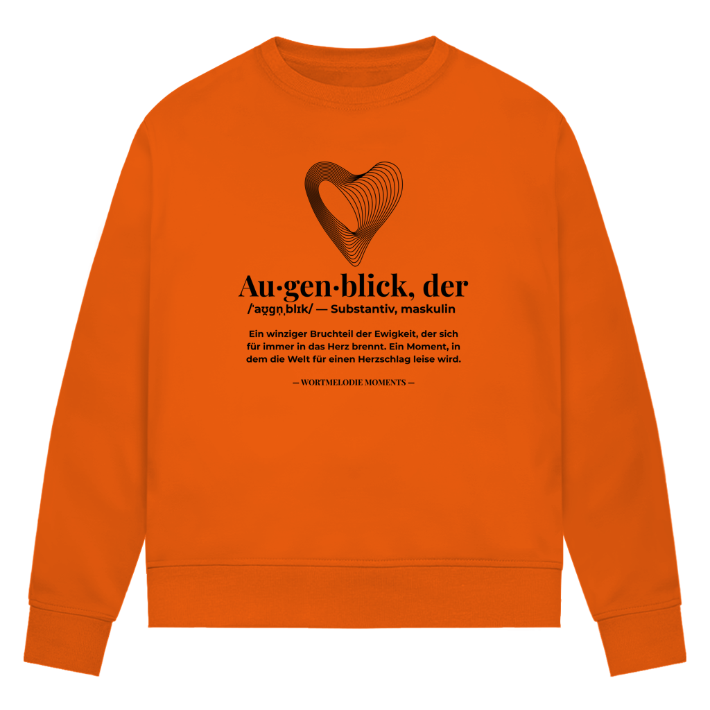 Damen Premium Bio Sweatshirt Augenblick - Wortmelodie Moments