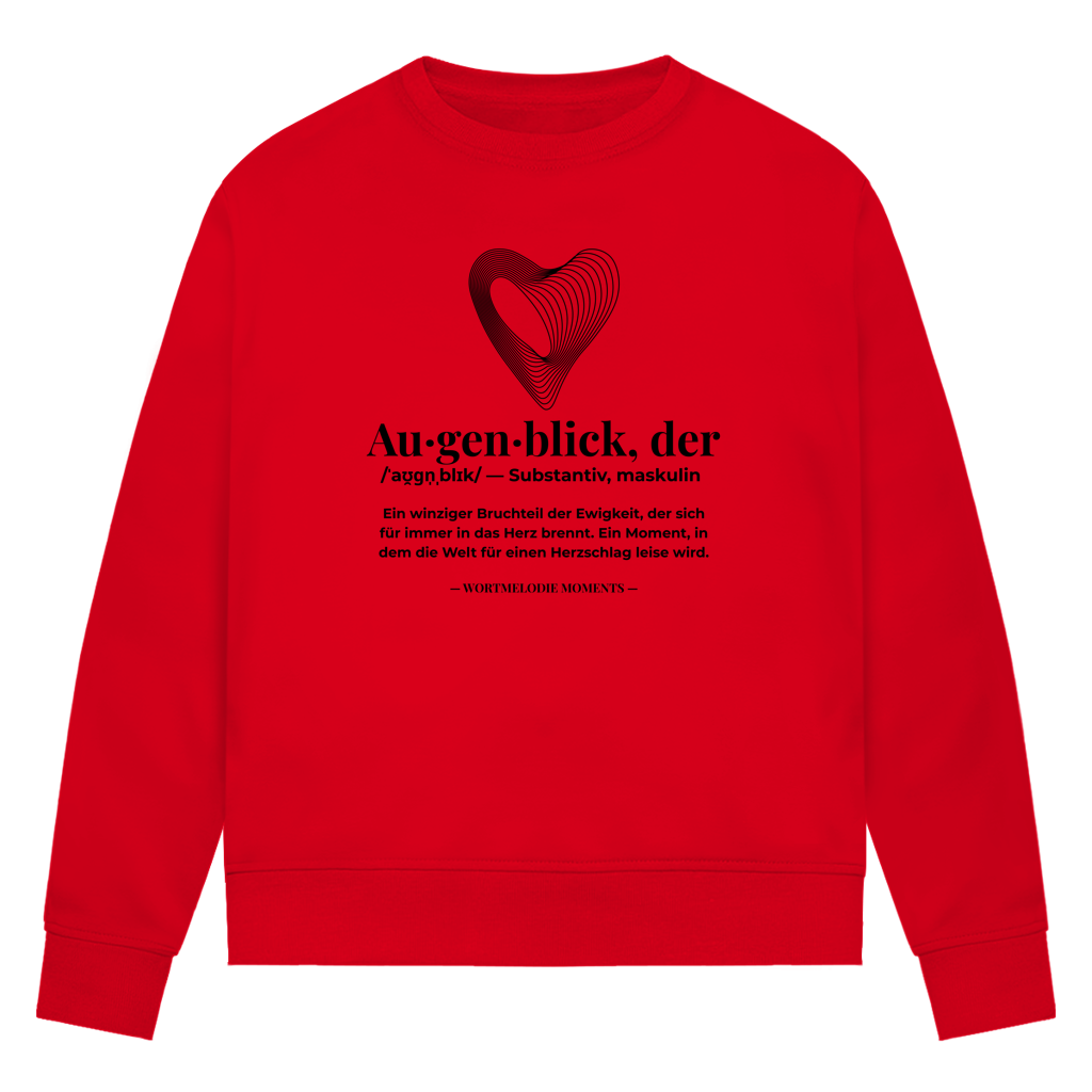 Damen Premium Bio Sweatshirt Augenblick - Wortmelodie Moments