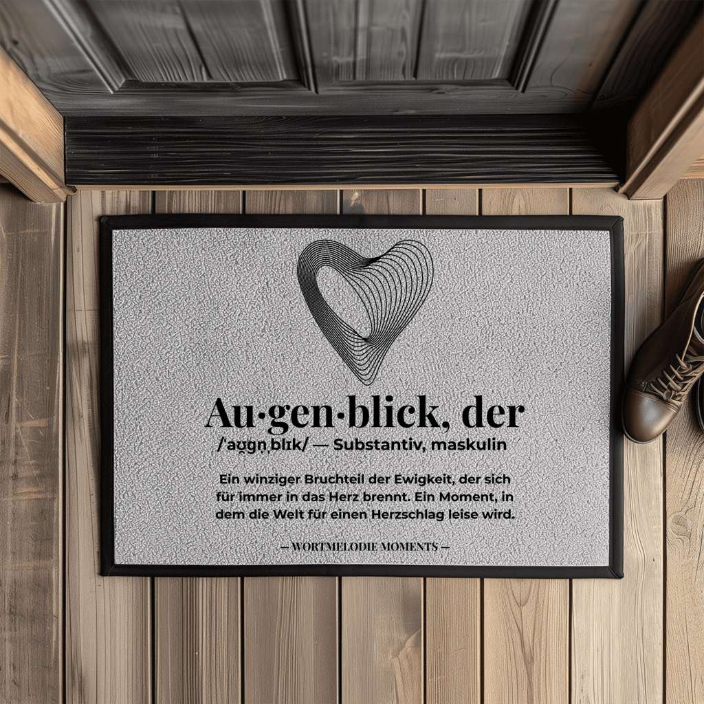 Fußmatte mit Gummirand Augenblick - Wortmelodie Moments