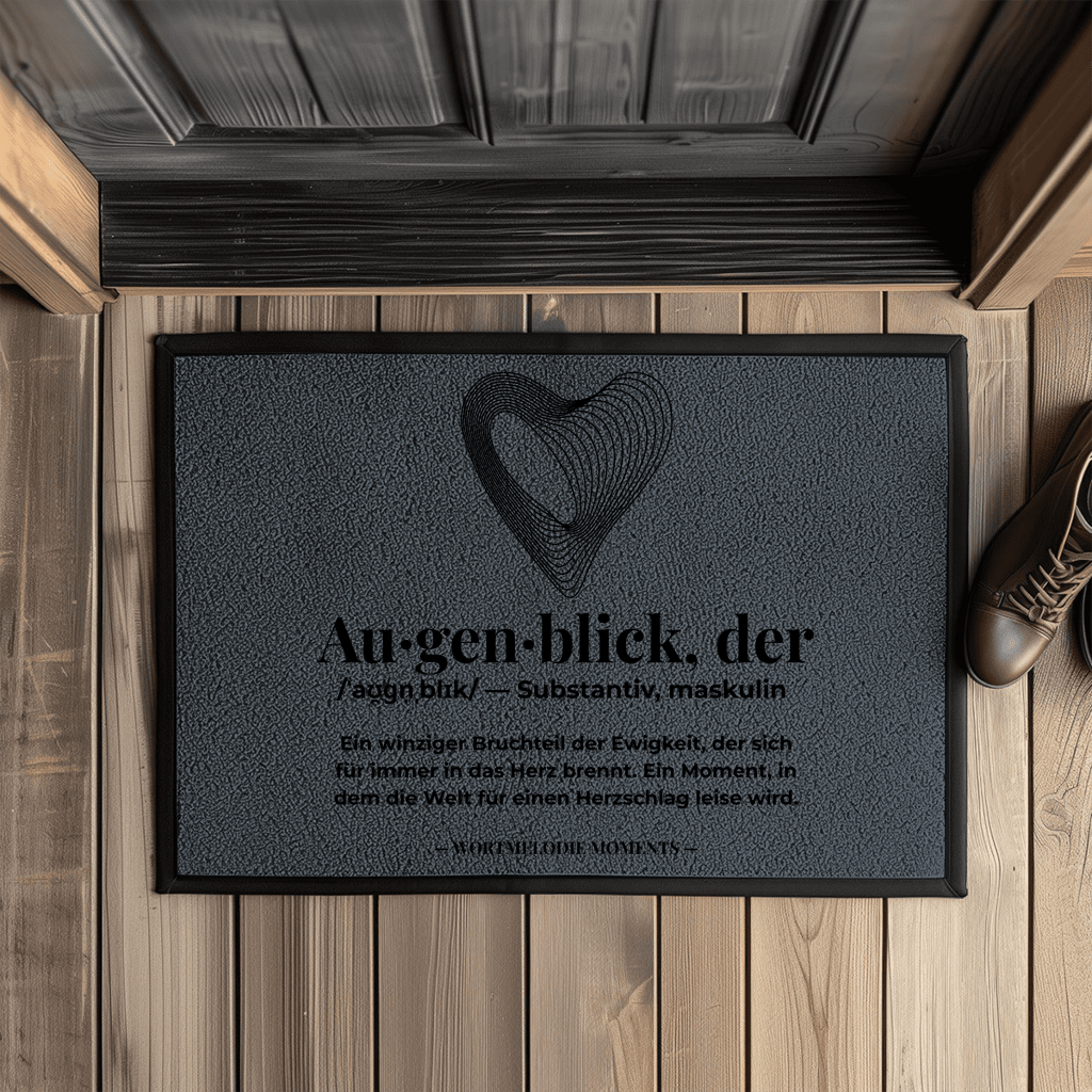 Fußmatte mit Gummirand Augenblick - Wortmelodie Moments
