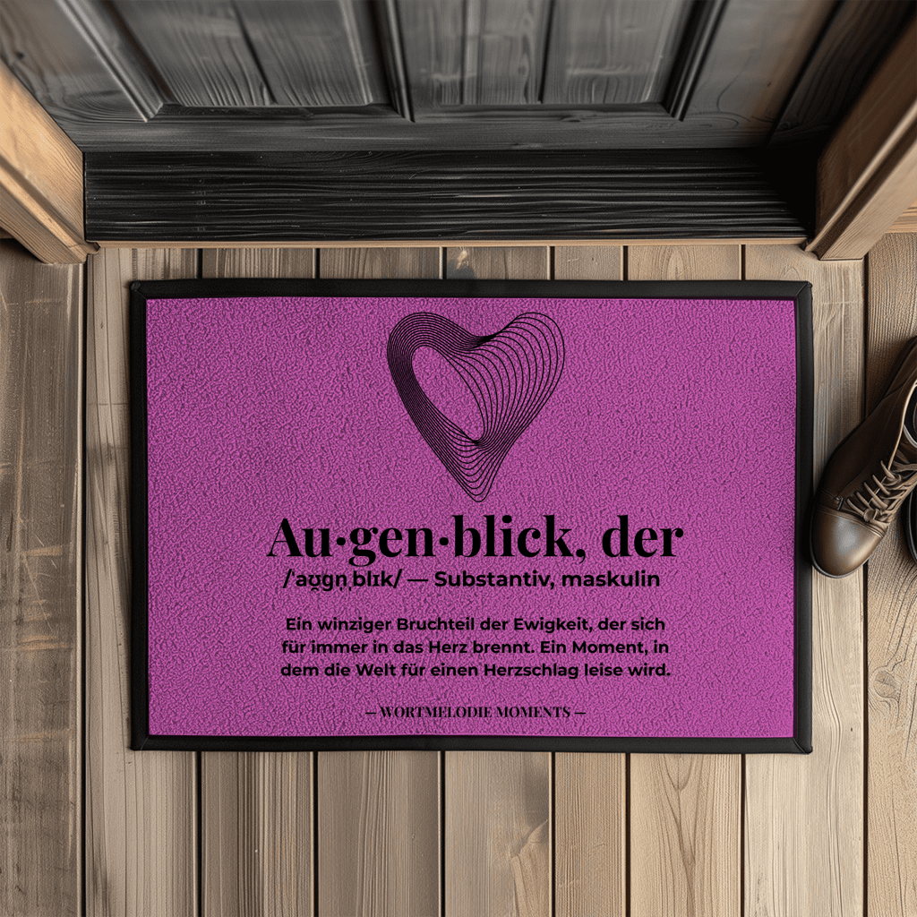 Fußmatte mit Gummirand Augenblick - Wortmelodie Moments