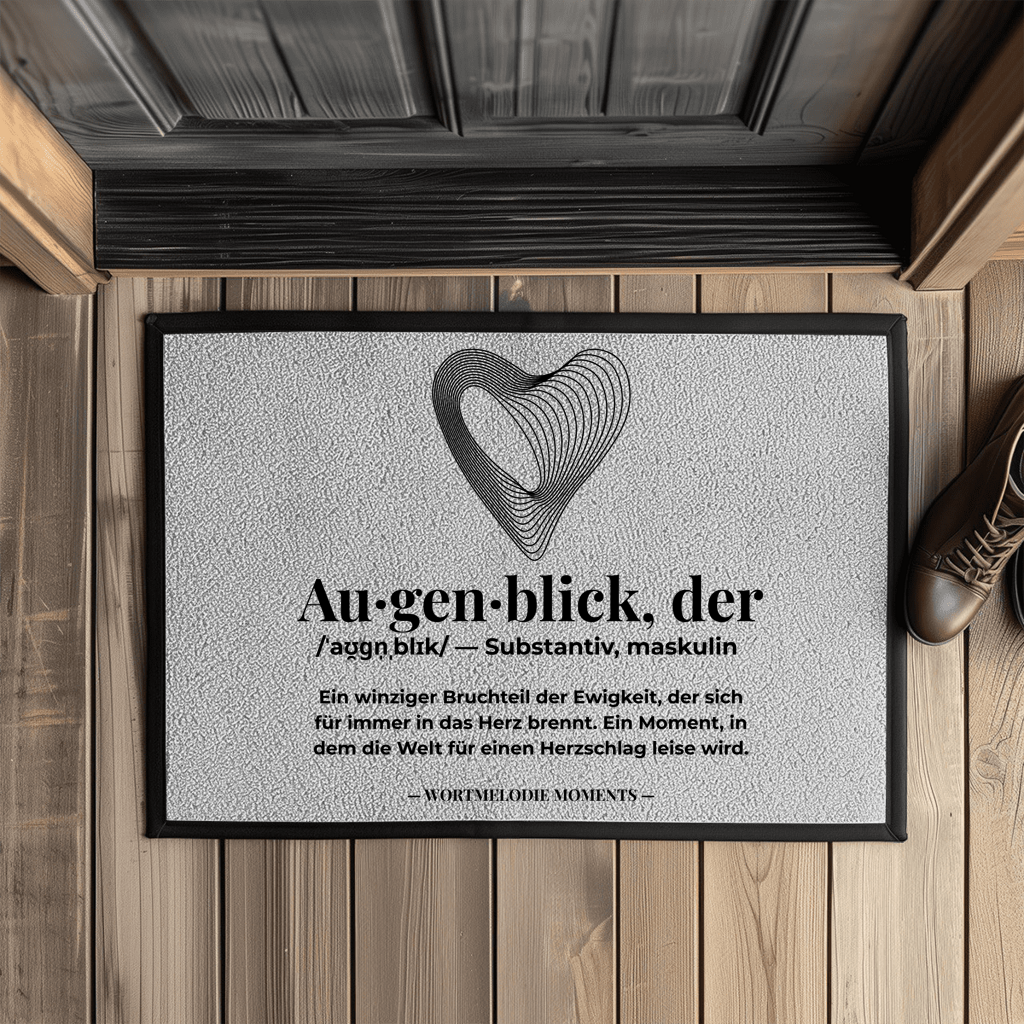 Fußmatte mit Gummirand Augenblick - Wortmelodie Moments