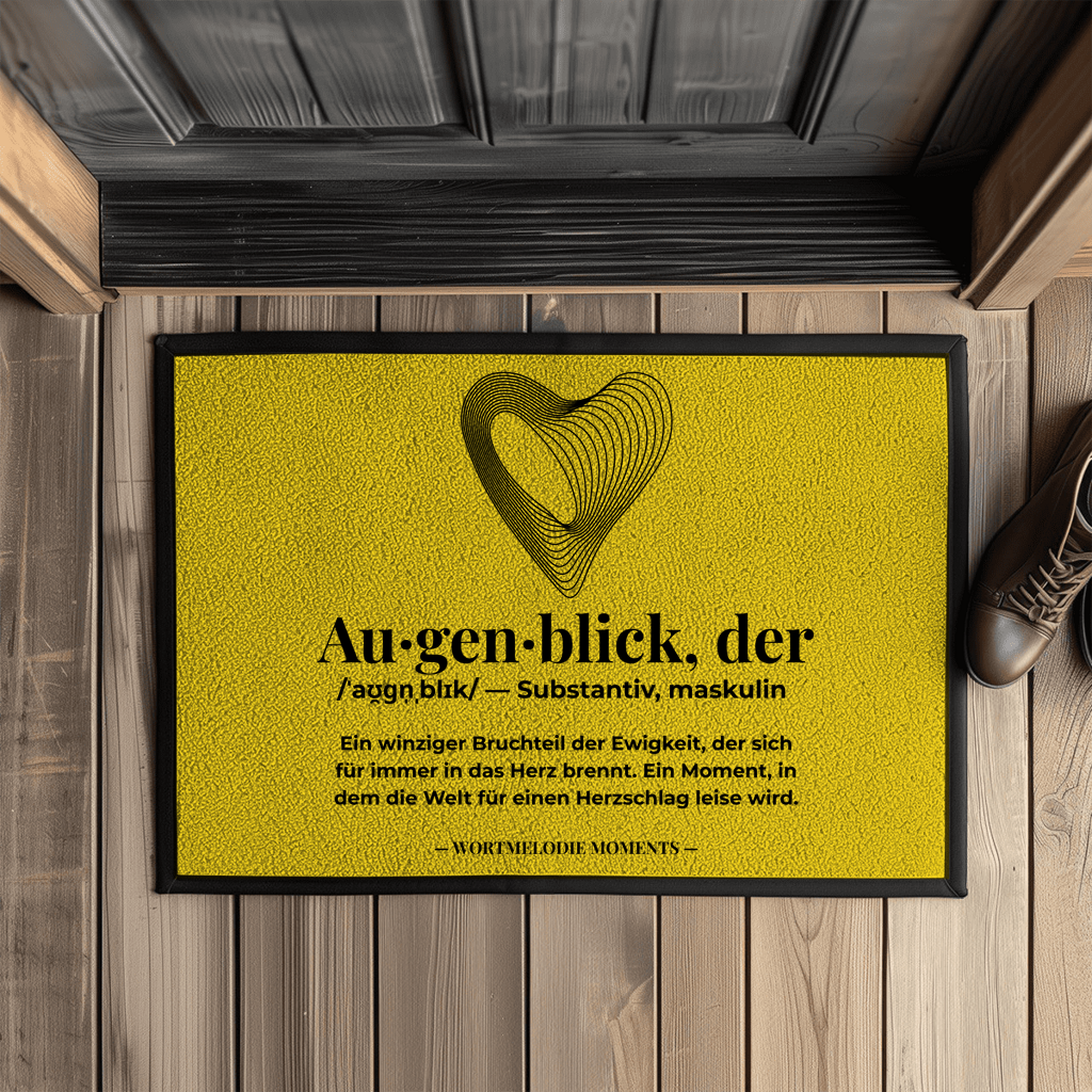 Fußmatte mit Gummirand Augenblick - Wortmelodie Moments