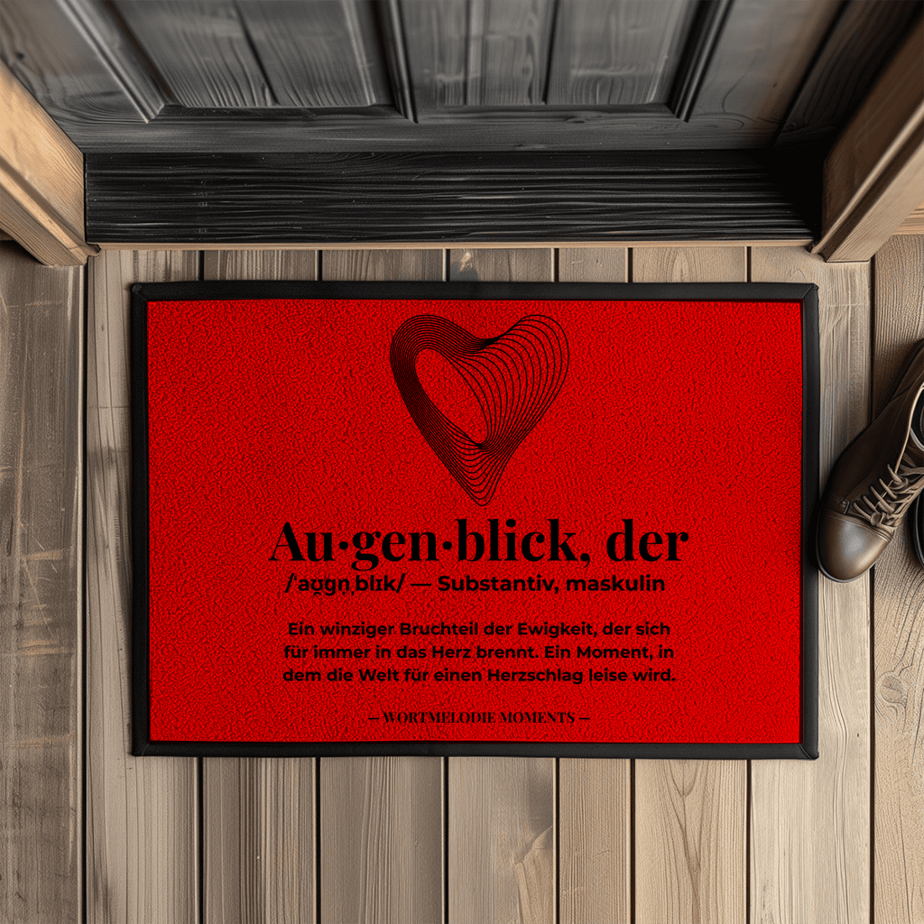 Fußmatte mit Gummirand Augenblick - Wortmelodie Moments