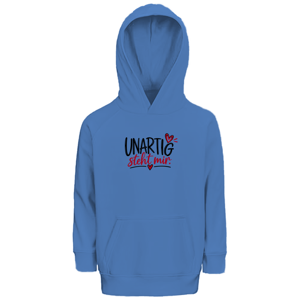 Kinder Premium Bio Hoodie „UNARTIG steht mir“ – Komfort und Spaß für kleine Entdecker