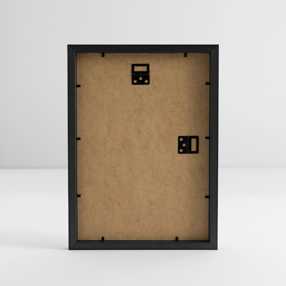Gerahmtes Poster (27 × 37 cm) Frosch Kleine Sprünge, goße Hoffnung - Schwarz