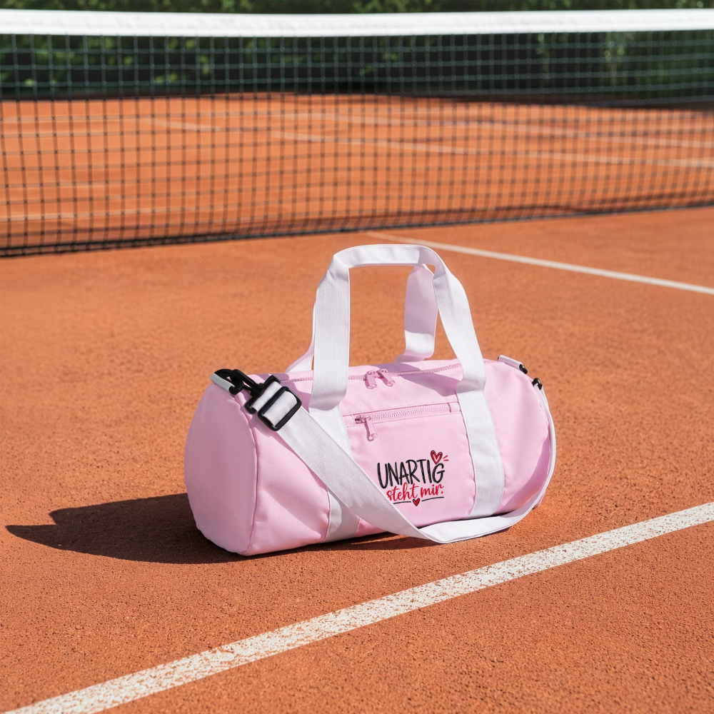 Recycelte Duffel Bag - Rosa/Weiß