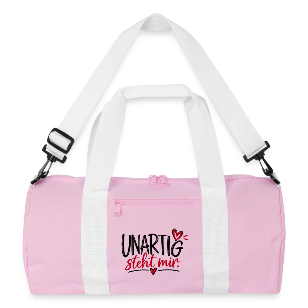 Recycelte Duffel Bag - Rosa/Weiß