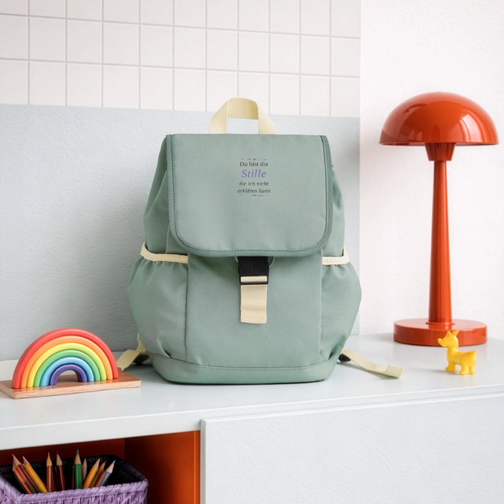 Kinder Recycelter Rucksack - Nebelgrün