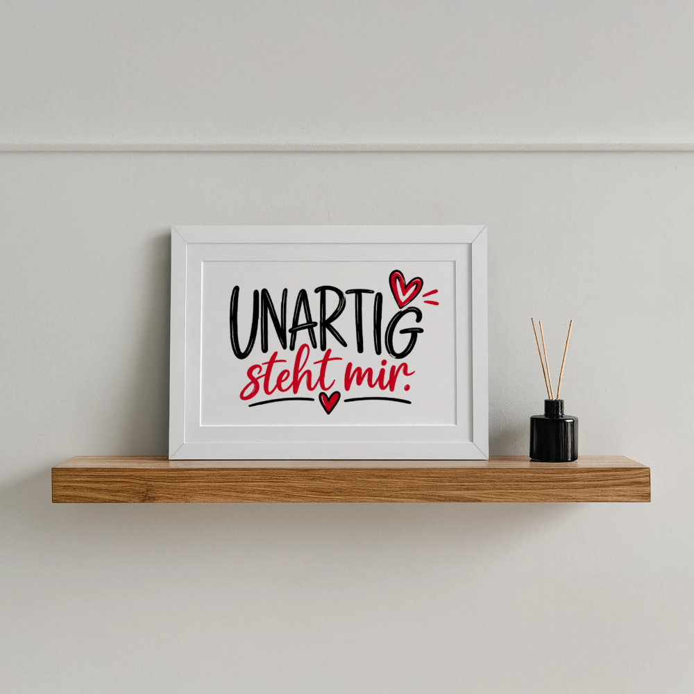 Gerahmtes Poster (37 × 27 cm) - Weiß