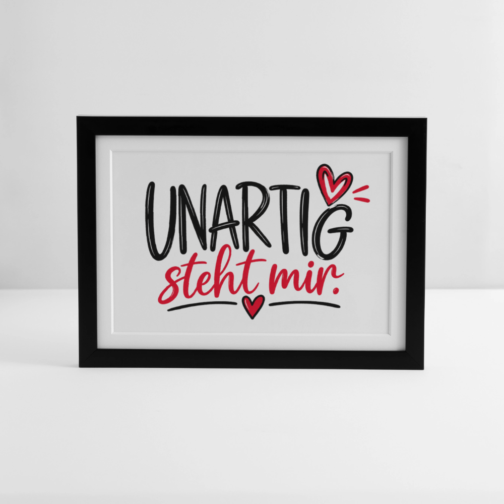 Gerahmtes Poster (37 × 27 cm) - Schwarz
