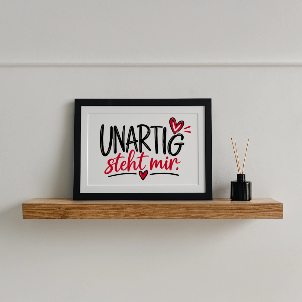 Gerahmtes Poster (37 × 27 cm) - Schwarz