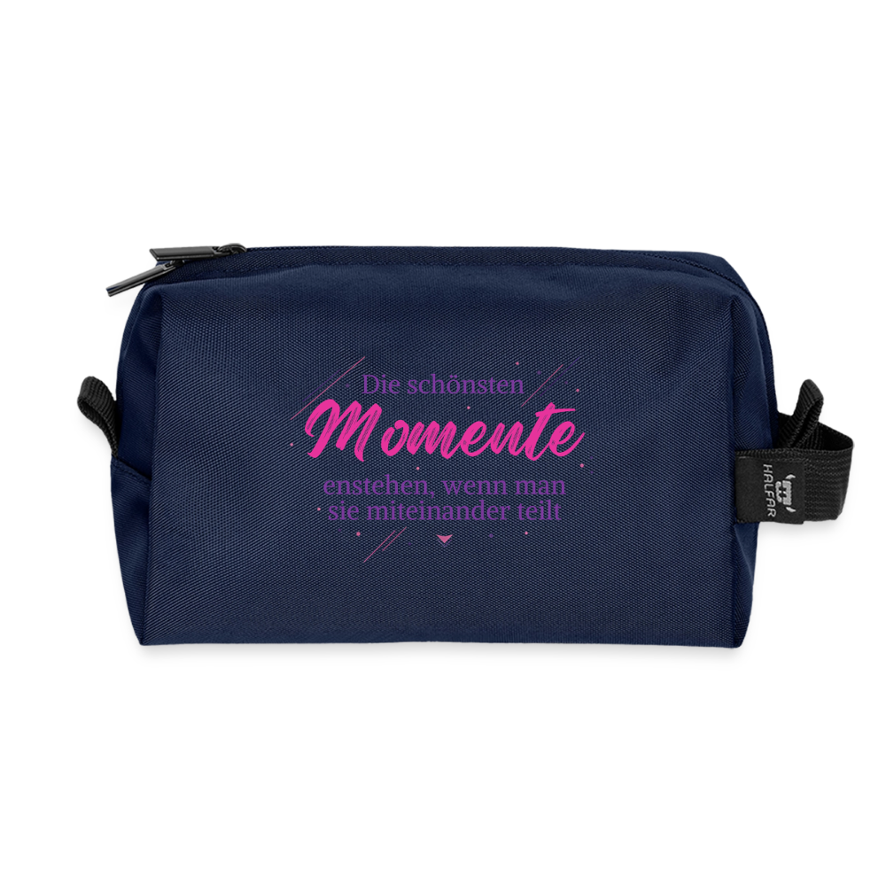 Recycelte Kulturtasche - Navy